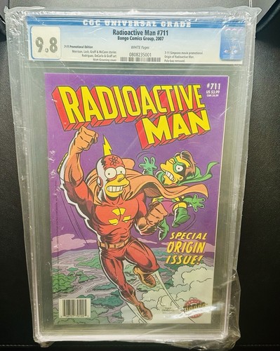 RADIOACTIVE MAN #711 CGC 9.8 NM/MT WP 7-ELEVEN EXCLUSIVE SIMPSONS BONGO COMICS - 第 1/3 張圖片