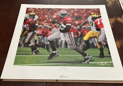Ohio State Buckeyes Show Down Large  Troy Smith Print Rare