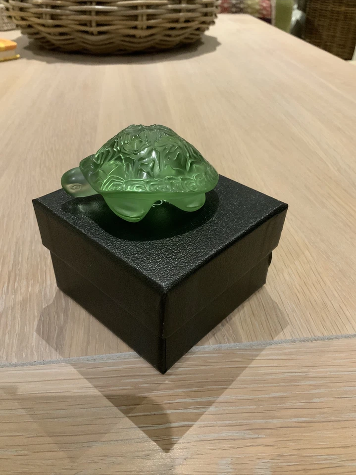 LALIQUE CRYSTAL SIDONIE TURTLE GREEN / VERT #1214500 BRAND NEW BOXED FRENCH - Image 4 of 4