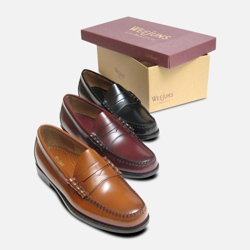 Classic Mens Burgundy Wine Larson Penny Loafers GH Bass Weejuns - Picture 4 of 5