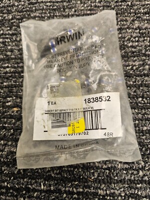 (QTY 175) Irwin Tools Screwdriver Insert Bit Impact Durable T10-TR x 1'' 1838532
