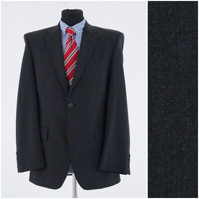Mens DIGEL Sport Coat 40R US Size Dark Grey Wool Slim Blazer Jacket