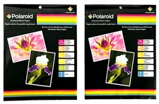 Polaroid Premium Photo Paper-Lot of 2- 8 Sheet 8.5 In. x 11 in. Sealed!