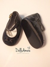 BLACK MARY JANE DOLL SHOES 52mm