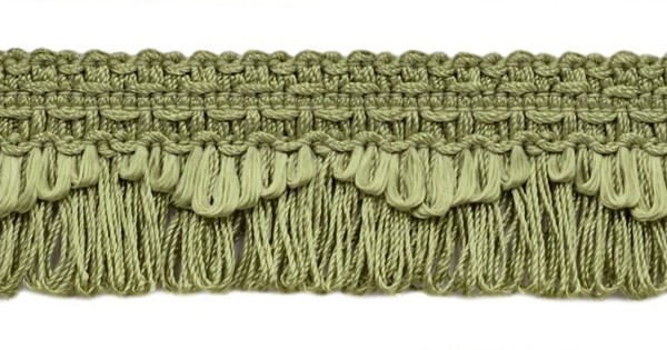 Scallop Loop Fransenborte, Style# 0138SCLF, Beige Green L47, 10 Yards-image