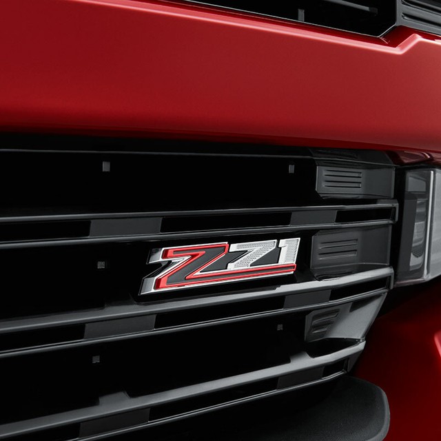 2019 Silverado 1500 Z71 Badge Emblem Grille Black Red Chrome eBay