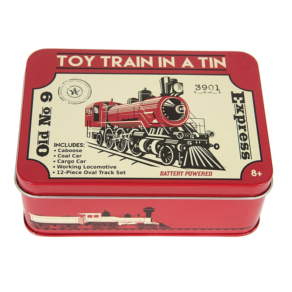 Toy Train In a Tin 12-Piece Train Track for Children Kids Game Toy Birthday Gift - Image 2 of 2