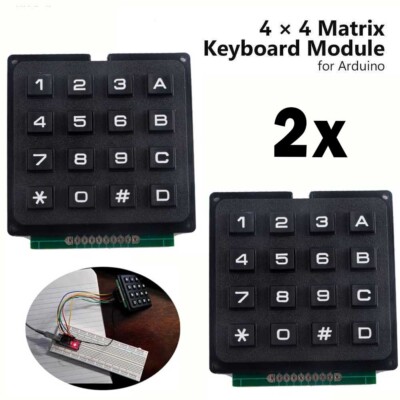 2PCS 4 x 4 Matrix Array 16 Keys 4*4 Switch Keypad Keyboard Module for  US
