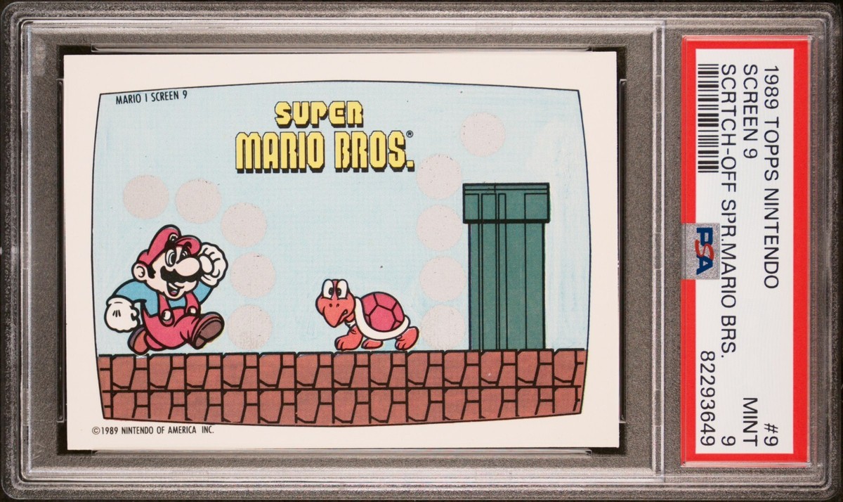 1989 Topps Nintendo Scratch-Off #9 Super Mario Bros. PSA 9 MINT