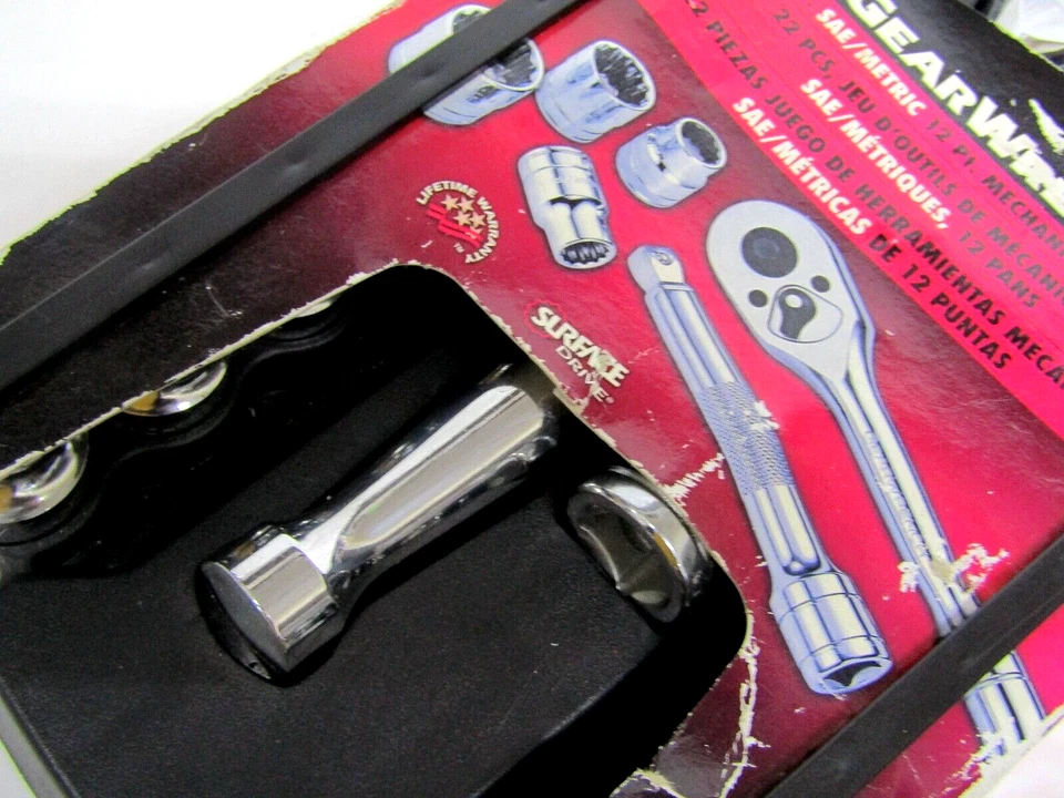 GearWrench 22-pc. 1/2” Drive 12 Point SAE/MM Socket Set w/ Ratchet & Ext 8802A - Image 3 of 4