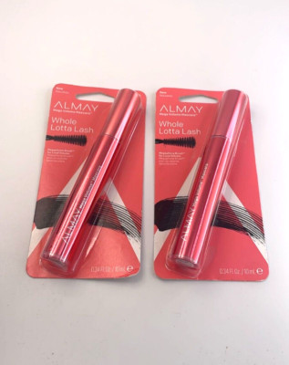Lot of 2- Almay Mega Volume Whole Lotta Lash Mascara #020 Black (Washable)