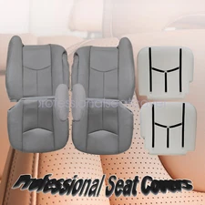 For 2003-06 Cadillac Escalade EXT Both Side PERF Seat Cover / Foam Cushion Gray