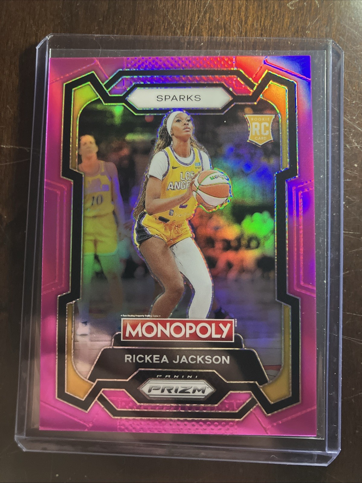 2024 Panini Prizm Monopoly WNBA Pink Prizm /149 Rickea Jackson #63 Rookie RC