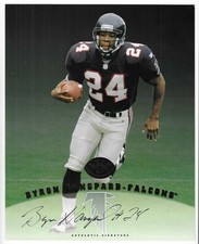 Byron Hanspard 1997 LEAF NFL SIGNATURE 8x10 JUMBO AUTOGRAPH CARD Falcons AUTO RC