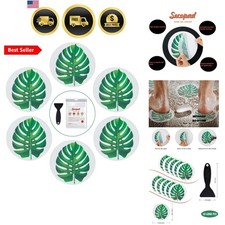 Non Slip Bathtub Stickers, 10 PCS Large Leaves Adhesive Anti Slip Decal Tread...