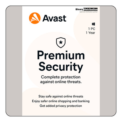 Avast Premium Security 2026 - 1 PC - 1 Year - Antivirus [Download]