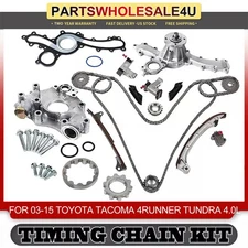 Fit 03-15 Toyota Tacoma 4Runner Tundra 4.0L Timing Chain Kit Oil Water Pump Set