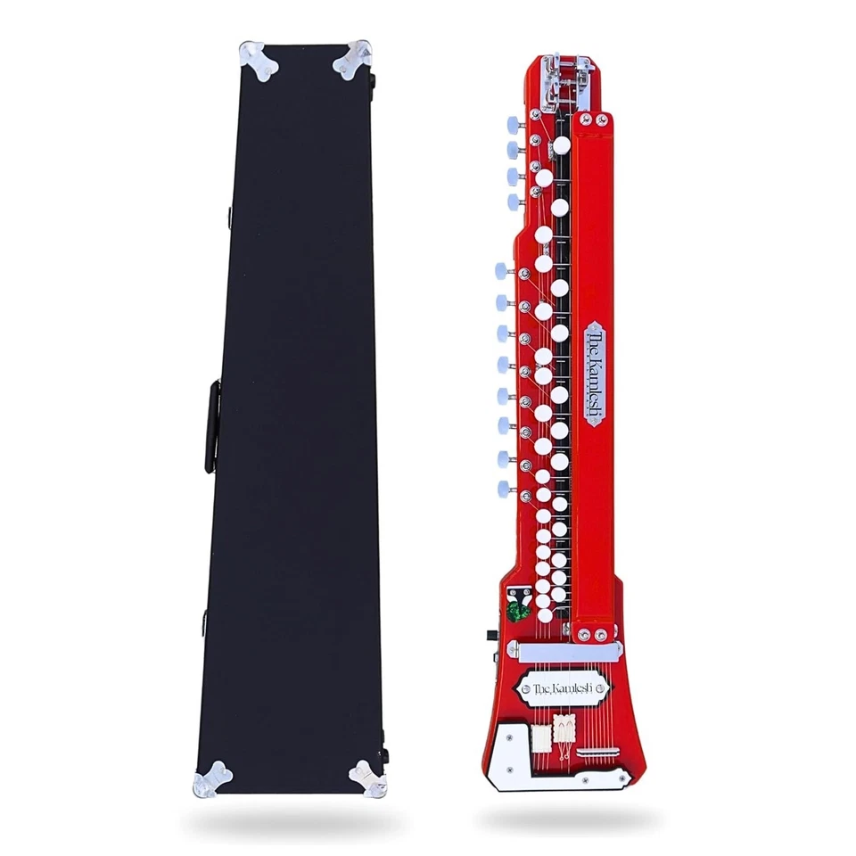 Bulbul Tarang Banjo 29 teclas 14 cuerdas | Instrumento indio estilo armonio Foto 3 de 4