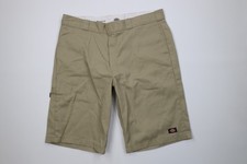 Vintage Y2K Dickies Mens 40 Faded Spell Out Relaxed Fit Workwear Shorts Beige
