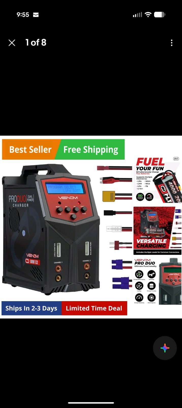 Venom Pro Duo Battery Charger - Works Excellent It's missing some of the cords.