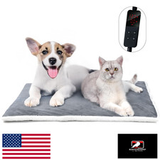 Rest-Eazzzy Heated Cat Bed w/ Removable Cover, 5-Level Temp/Timer, Indoor, Large