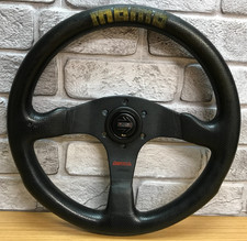 Volante 350mm in vera pelle nera Momo Competition Evo. Datato 2000. 7E