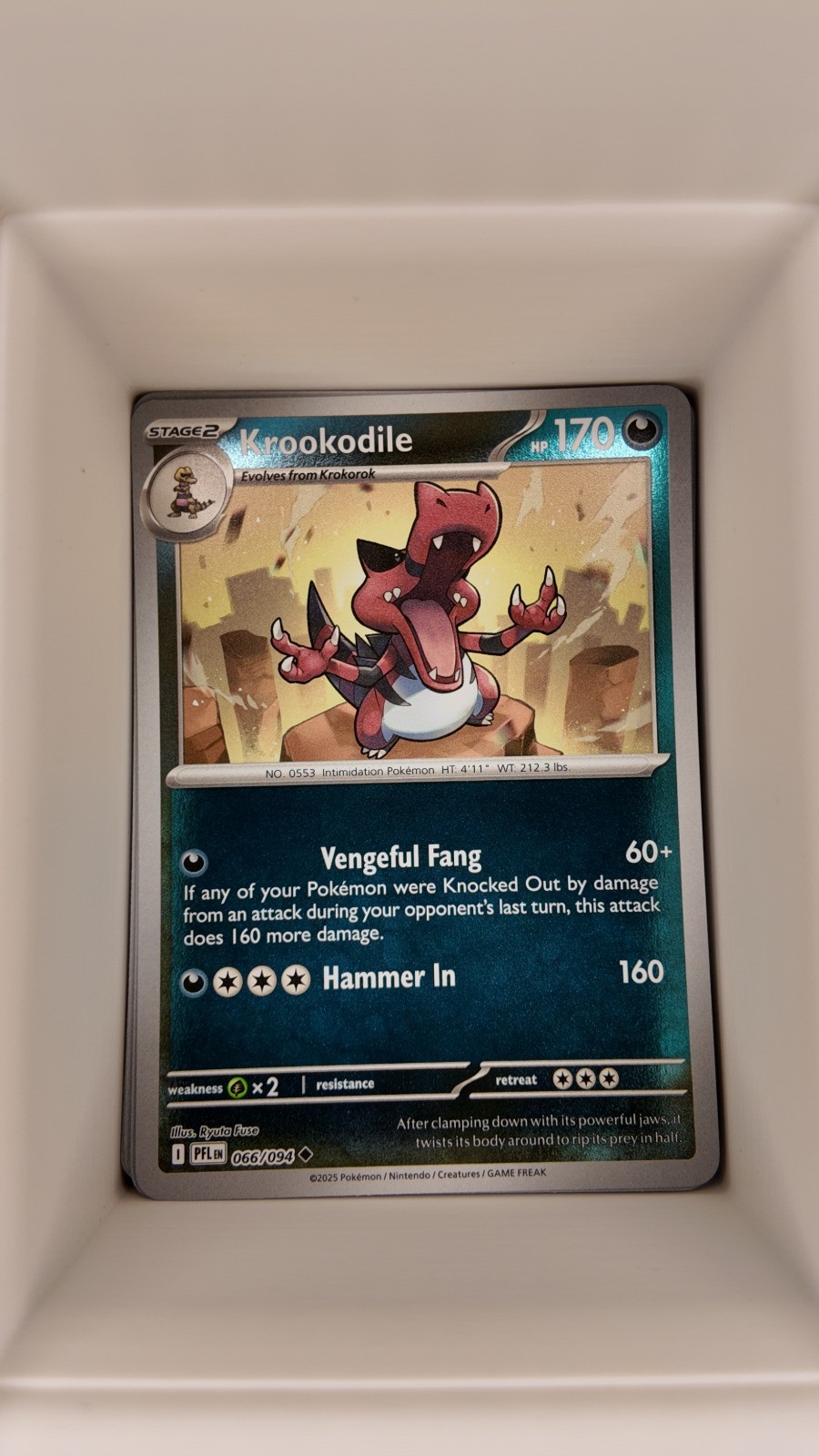 Krookodile 066/094 Reverse Holo POKEMON ME02: Phantasmal Flames ENG LP