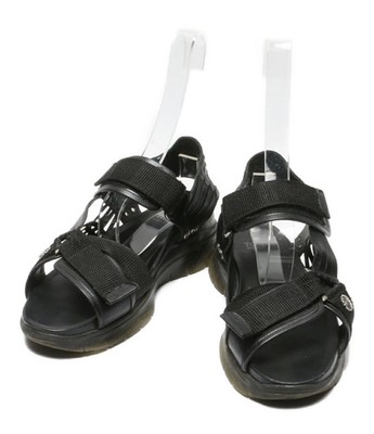 【TOGA VIRILIS】SANDAL BLACK LEATHER 42 TOGA VIRILIS Sandals Men 42 US Black Release Slip-On Used