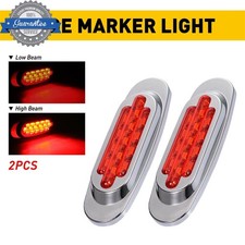 RED 16-LED Side Marker Lights RV Truck Trailer Clearance Light Lamp Waterproof