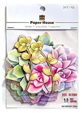 24-Piece Scrapbook Die-Cut Sticker Pack&mdash;Sweet Succulents&mdash;Small Pack