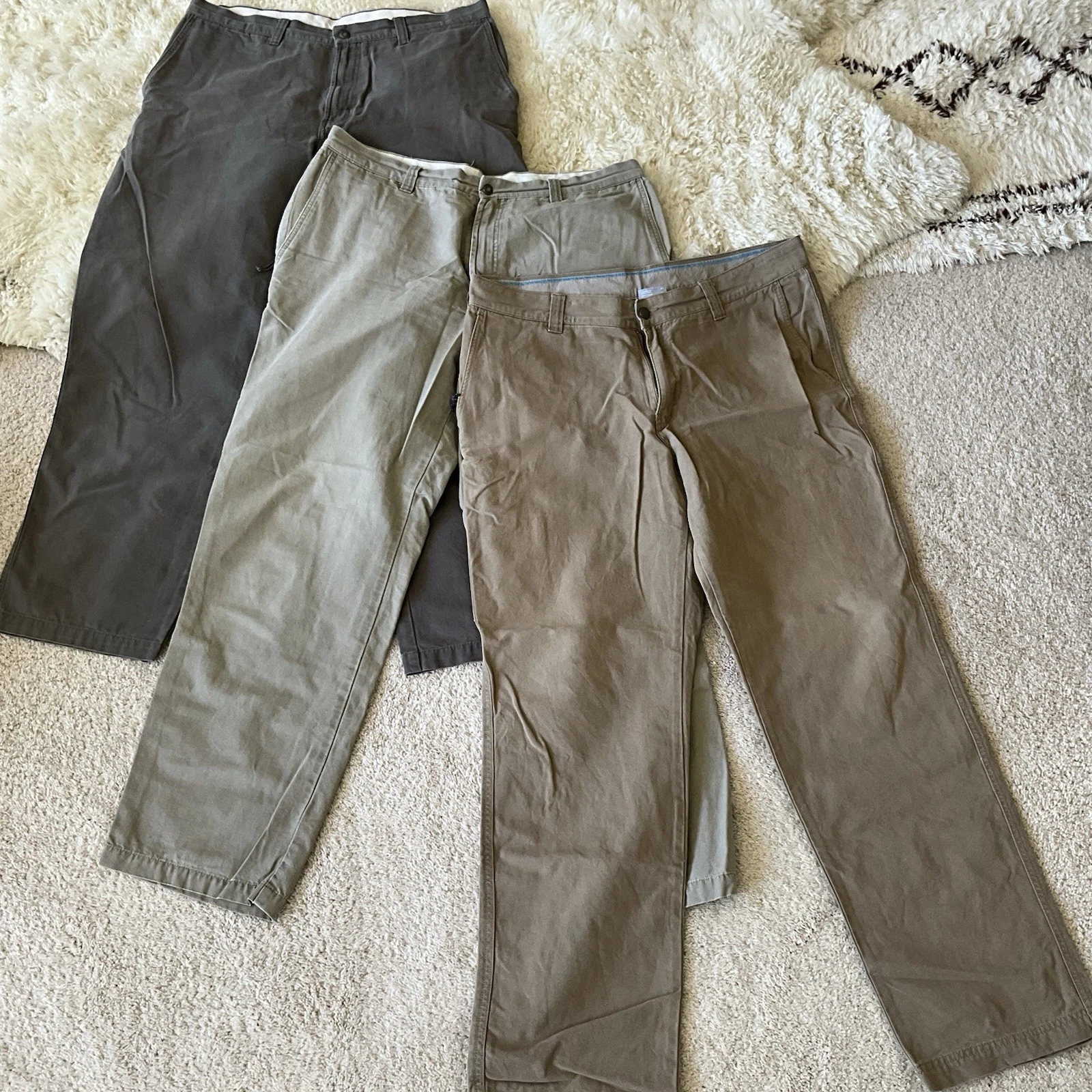 3 Pairs Columbia Hiking Pants Men's Size 38x32 Camping Outdoors
