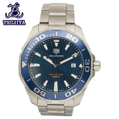 #ad #ad Used AB TAG HEUER Aquaracer MAY101C Men s Watch Blue Dial Quartz shiten W1397 S $1278.87