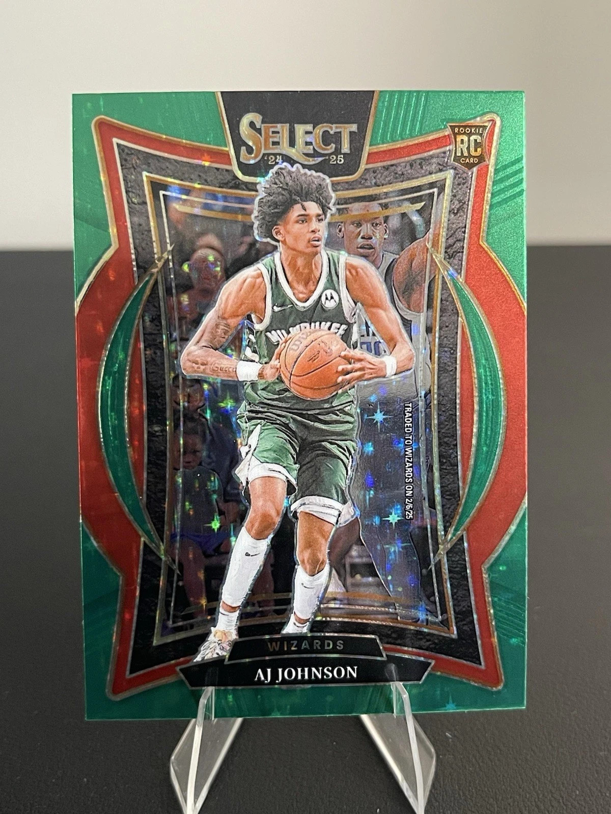 2024-25 Panini Select AJ Johnson #67 Green Stars Prizm