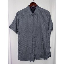 Ted Baker London Mens Short Sleeve Button Down Shirt - Geometric Pattern