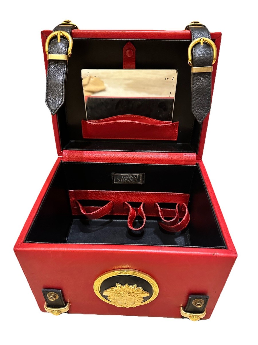 Vintage Gianni Versace Red Leather Vanity Box | eBay