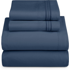 Split King Size Sheets - 5 Piece Bed Sheet Set, Hotel Luxury Double Brushed Bed