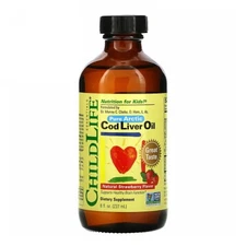 Cod Liver Oil Natural Strawberry 8 Oz
