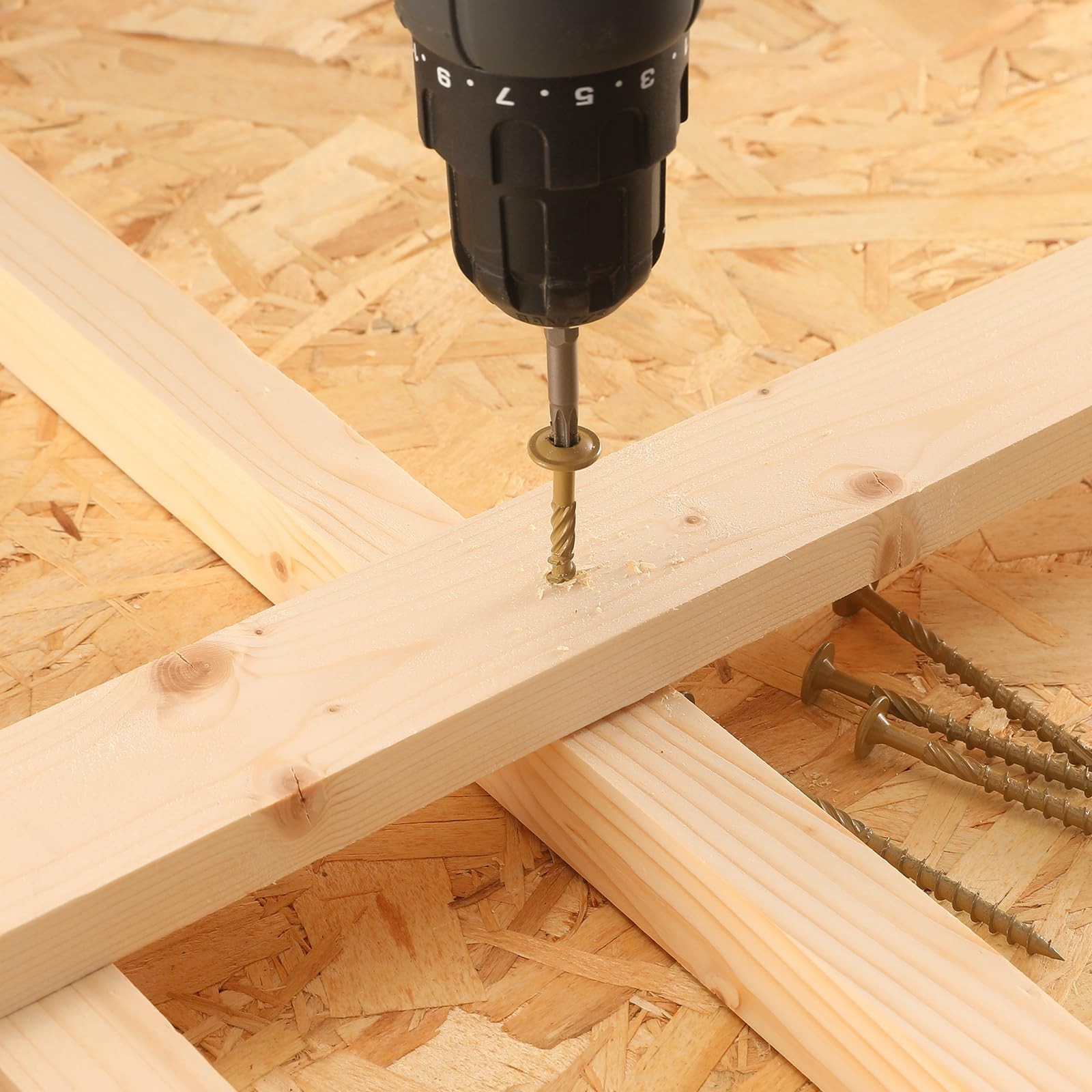 #14 x 6 Inch Lag Screws 48Pcs 2lb. Structural Wood Screw Bronze Carbon Steel ...