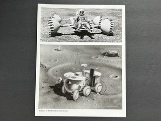 1969 NASA World Book Science Service Lunar Rover Vehicle Concept Prototype Photo