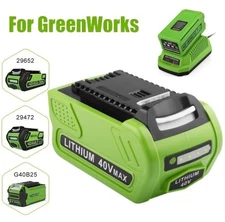 40V 6000mAh Replacement Lithium Battery Max For GreenWorks 40V G-Max 29472 29462