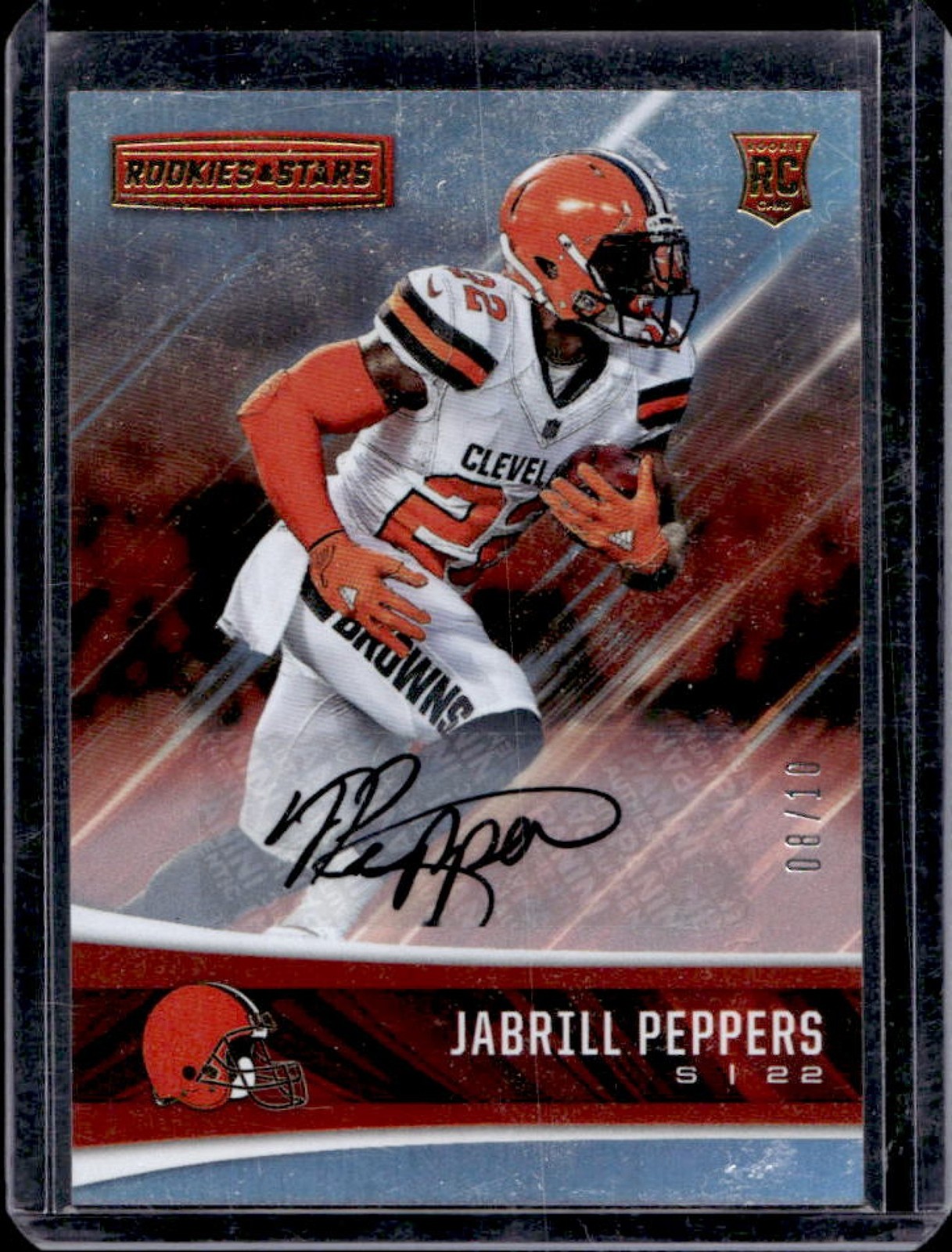 Jabrill Peppers Panini Rookies & Stars #218 Longevity Signature-Gold