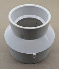 Genova 70132 PVC DWV Reducing Coupling 3” x 2” NSF-DWV White Made in USA