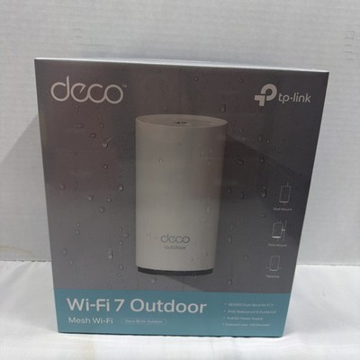 Dual-Band Deco BE25 Mesh Wi-Fi 7 Extender - Secure Outdoor Connectivity, 1-Pack