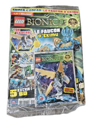 LEGO Bionicle Ekimu Falcon With Sealed French Magazine G2 Mask Maker in Foil