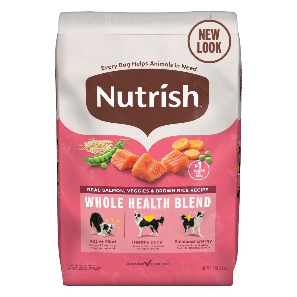 With Real Salmon Vegetables And Brown Rice 13 Lb Bag