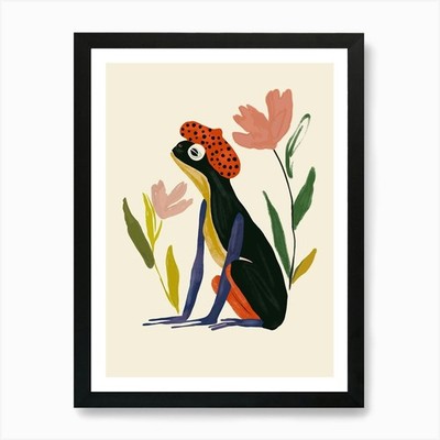 Pariser Frosch Kunstdruck gerahmt Wandbild Poster Leinwanddruck Bild