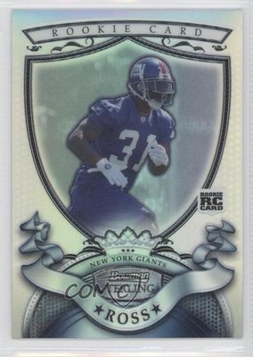 2007 Bowman Sterling Refractor 64/199 Aaron Ross #7 Rookie RC 0f8