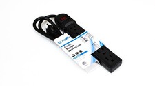 Pro Co Power 3ft 6 Outlet Strip Surge Protector, 15A 90J Black