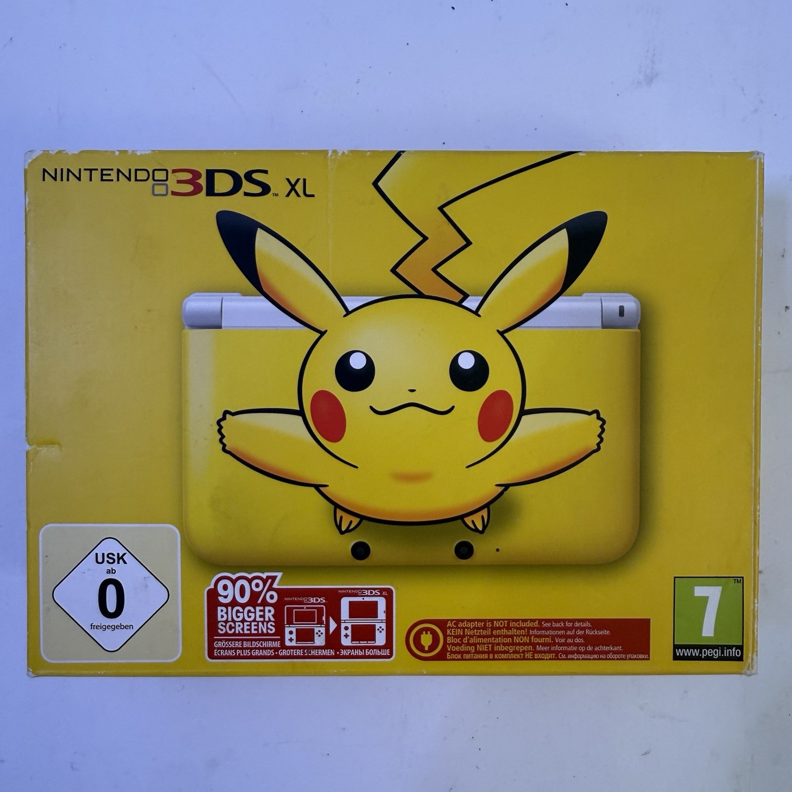 CONSOLE NINTENDO 3DS XL EDIZIONE LIMITATA PIKACHU COMPLETA BOXATA DI SCATOLA
