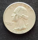 1964-P Washington Quarter 90% Silver 25c US Coin Phila. Mint Circulated Low Ship